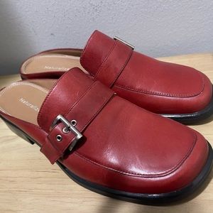 Naturalizer Red Genuine Leather Slip On Loafers Sz  10 M